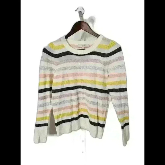 Cozy Striped Sweater from LOFT - Multi-Color Design - Picture 1 of 4